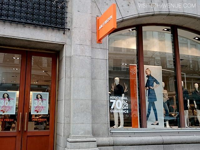 Joe Fresh 110 5th Avenue is now closed